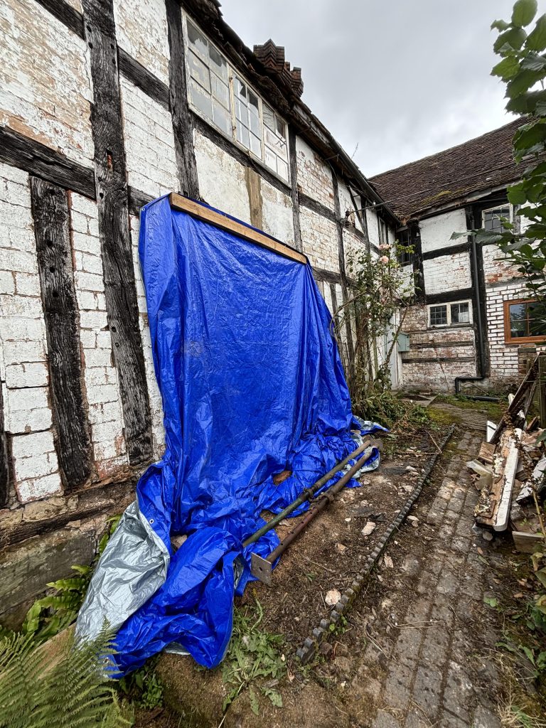 Brickwork rebuilt and weatherproofed prior to new bespoke window installation